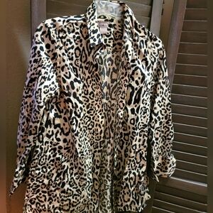 Chico Leopard Print Top Size OOP